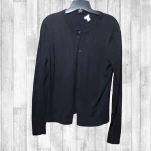 J. CREW Women's Black Button Up Cardigan Sweater Size Medium